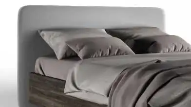 Мягкая кровать Bliss Ice, цвет Венге на высоких ножках с прямым изголовьем Askona фотография товара - 7 - превью