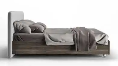 Мягкая кровать Bliss Ice, цвет Венге на высоких ножках с прямым изголовьем Askona фотография товара - 4 - превью